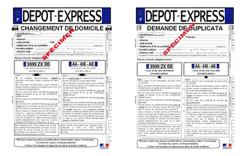 enveloppe depot express carte grise en prefecture