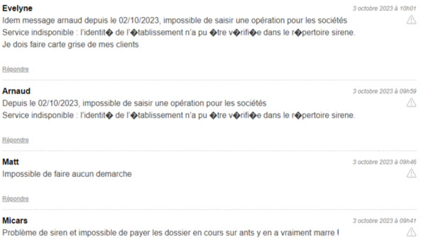 totalbug: messages de mécontentement
