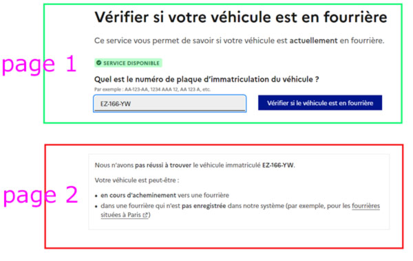 Service de vérification de fourrière en France