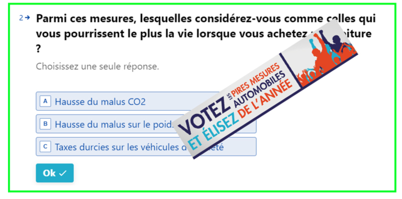 questionnaire Trophées Trop C'est Trop 2023