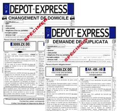 dépôt express des demandes de carte grise