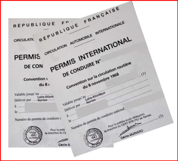 carte grise et Permis de conduire international