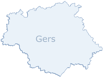 carte departement du gers