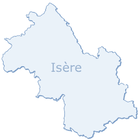 carte du département isère