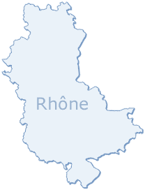 departement du rhone carte