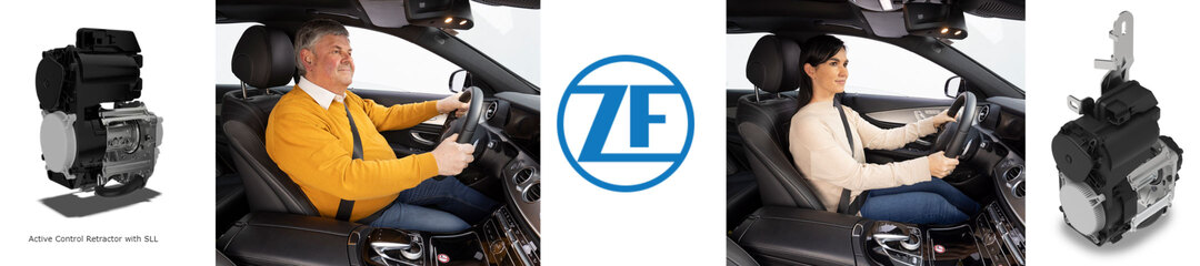 gros plan ceinture de sécurité intelligente de ZF