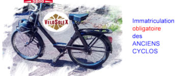 3 cyclomoteurs anciens velosolex 3800 - immatriculation obligatoire depuis 2011