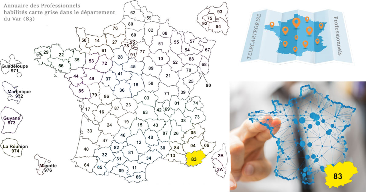 annuaire TeleCarteGrise des professionnels habilités pour immatriculer les véhicules